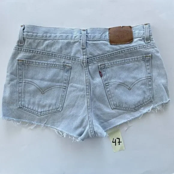 Vintage Levi's 505 high waist USA denim shorts - Picture 10 of 12